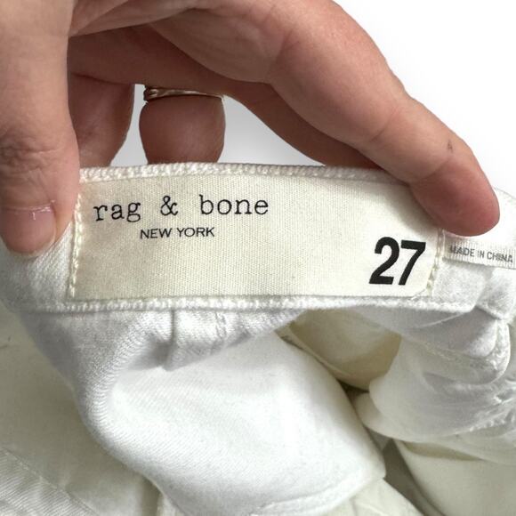 Rag and Bone White Denim Cotton Tencel Tie Waist Mini Skirt Women's Size 27 - Picture 7 of 8